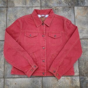 Vintage Outback Trading Co Women's XL Wild Horses Rodeo Girl Denim Jean Jacket